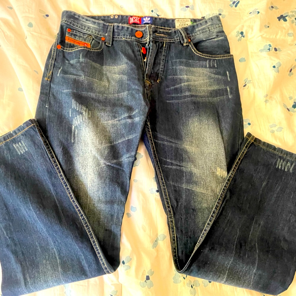 NWOT Diesel collab Adidas jeans